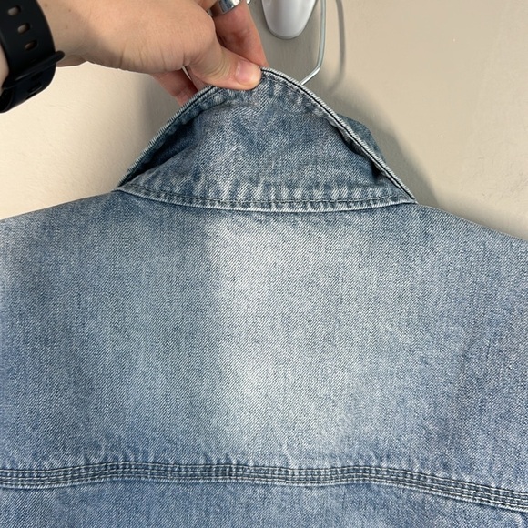 CR7 Blue Shadow Patch Trucker Jacket Size XL - Picture 14 of 16